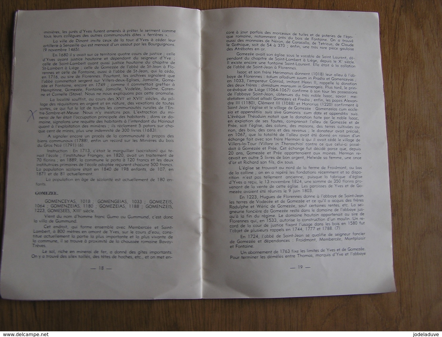 FRAIRE YVES GOMEZEE Communes Ferrières René Adam & Edouard Gérard 1957 Exemplaire N° 141 / 150 Régionalisme Rare !