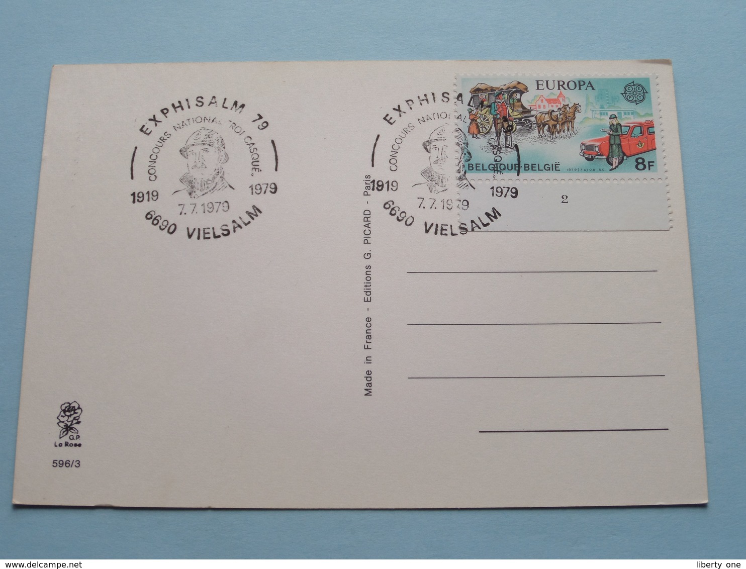 EXPHISALM 79 Concours National " Roi Casqué 1919-1979 ( FDC 7-7-1979 VIELSALM Stamp / Zie Foto's ) ! - Timbres (représentations)