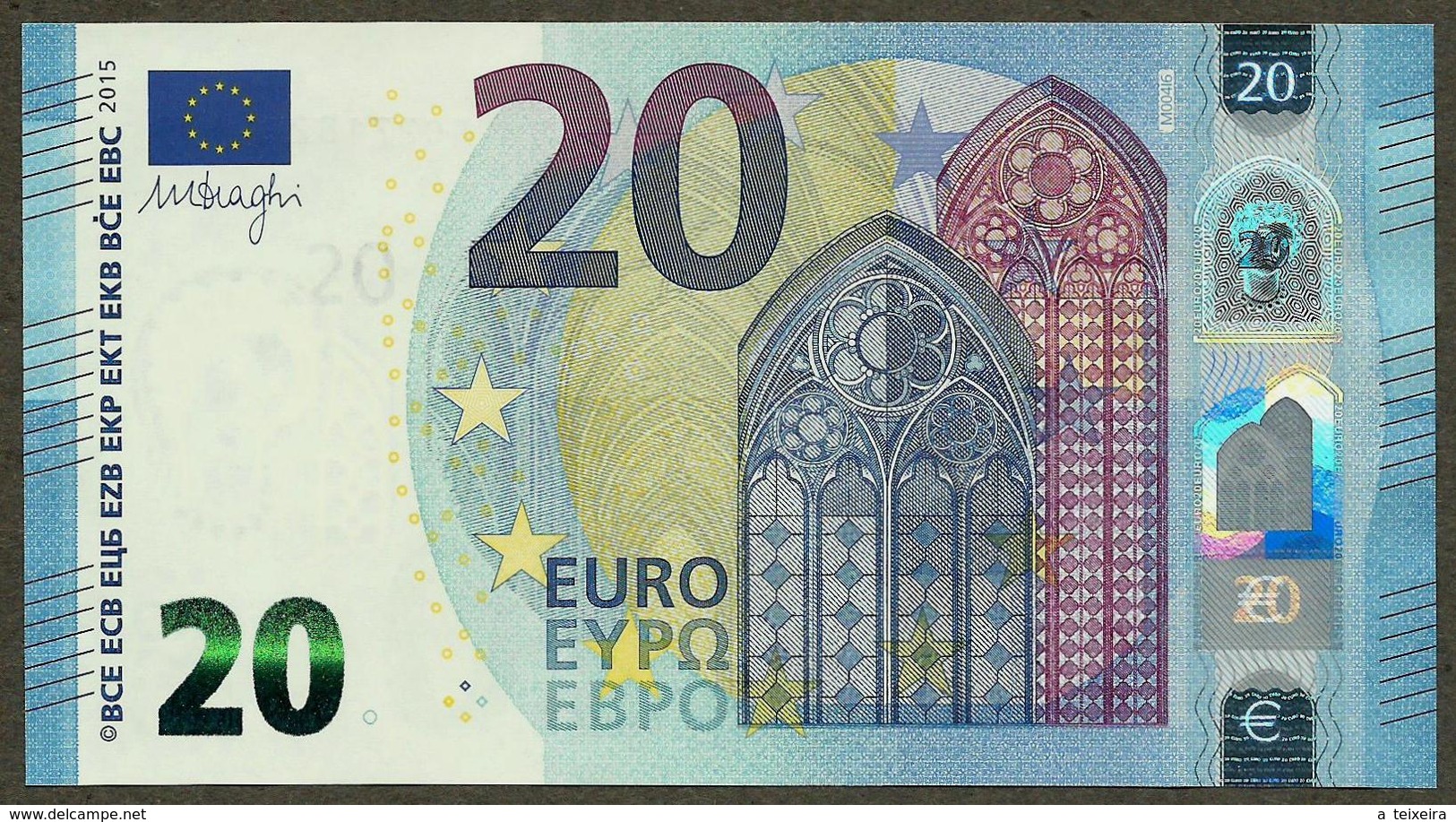 Portugal - 20 Euro - M004 I6 - Draghi - UNC - 20 Euro