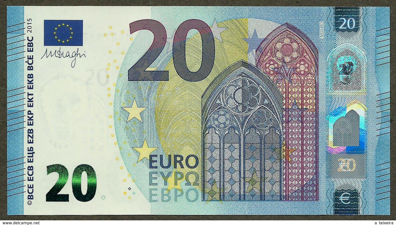 Portugal - 20 Euro - M004 B1 - Draghi - UNC - 20 Euro