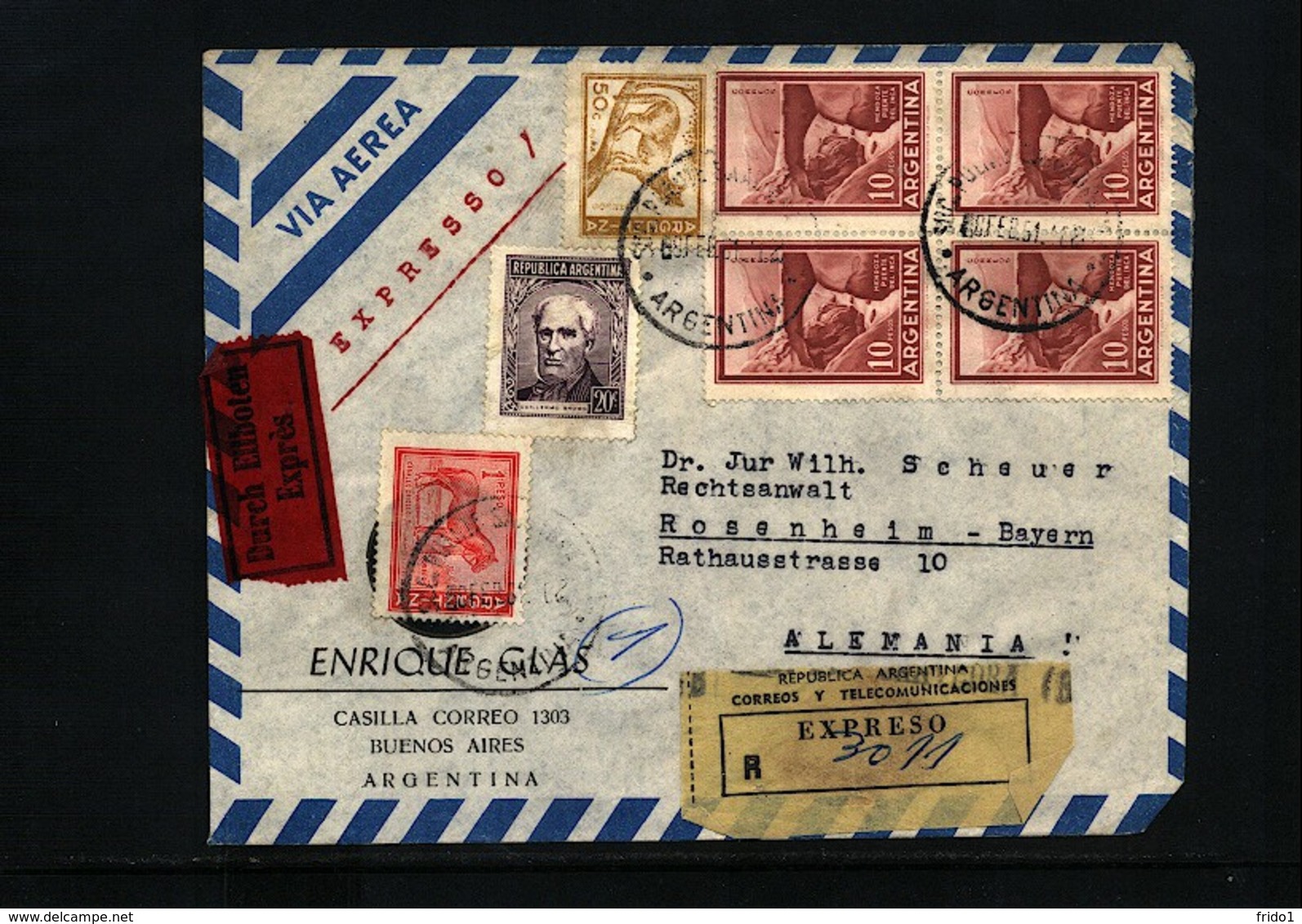 Argentina Interesting Airmail Letter - Briefe U. Dokumente