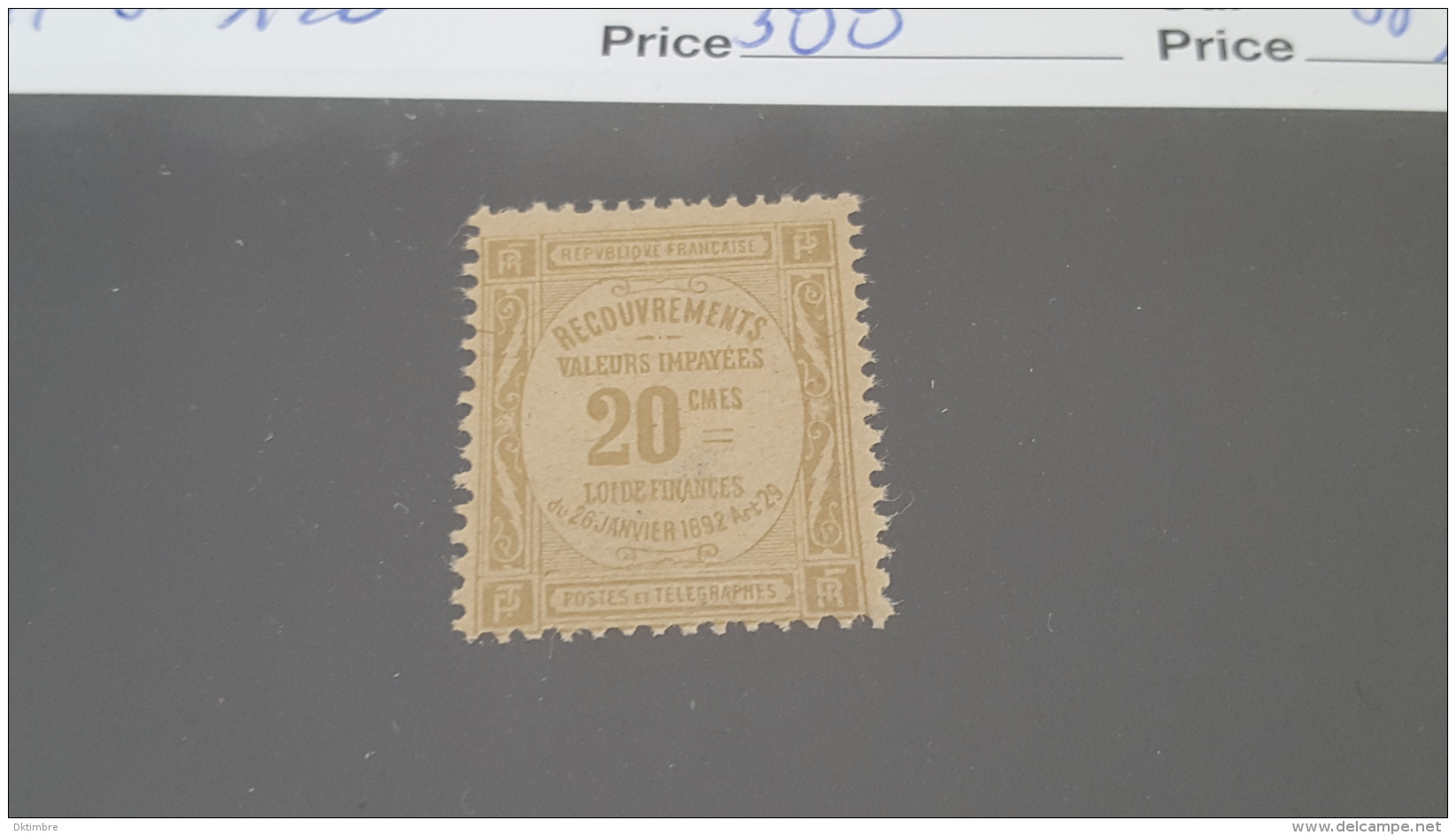 LOT 410390 TIMBRE DE FRANCE NEUF** N°45 VALEUR 120 EUROS - 1859-1959 Mint/hinged
