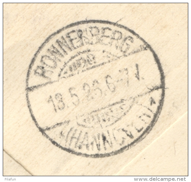 Deutsches Reich - 1926 - 9 stamps on R-Express cover from Hamburg to Ronnenberg