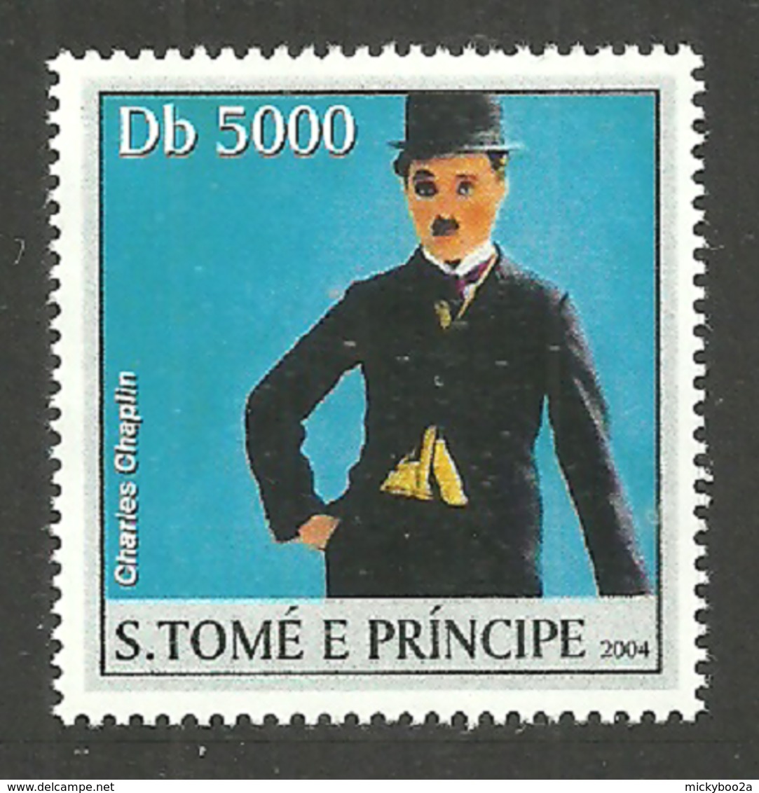 ST THOMAS & PRINCE 2004 CELEBRITIES FILMS CINEMA CHAPLIN SINGLE MNH - Sao Tome And Principe