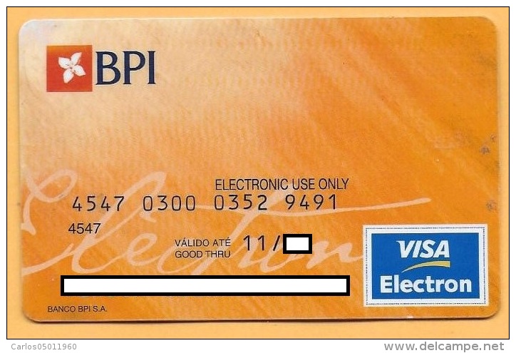 CREDIT / DEBIT CARD - BANCO BPI - 06 (PORTUGAL) - Credit Cards (Exp. Date Min. 10 Years)