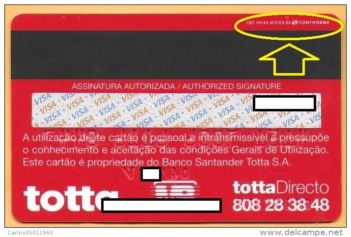 CREDIT / DEBIT CARD - BANCO TOTTA &amp; AÇORES - 02 (PORTUGAL) - Credit Cards (Exp. Date Min. 10 Years)