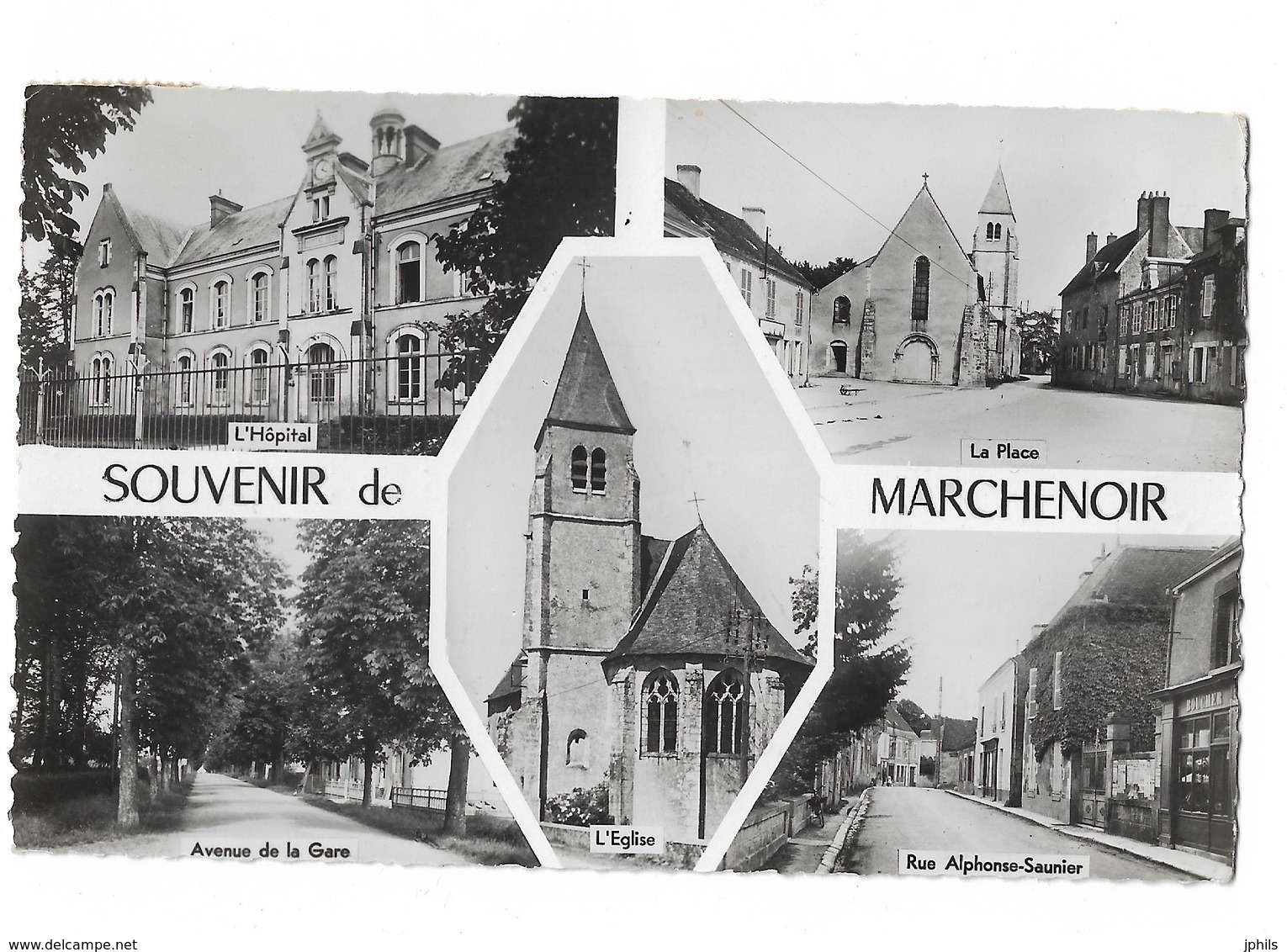 ( 41 ) MARCHENOIR Multivues L'Hopital La Place Avenue De La Gare Rue Alphonse Saunier L'Eglise - Marchenoir