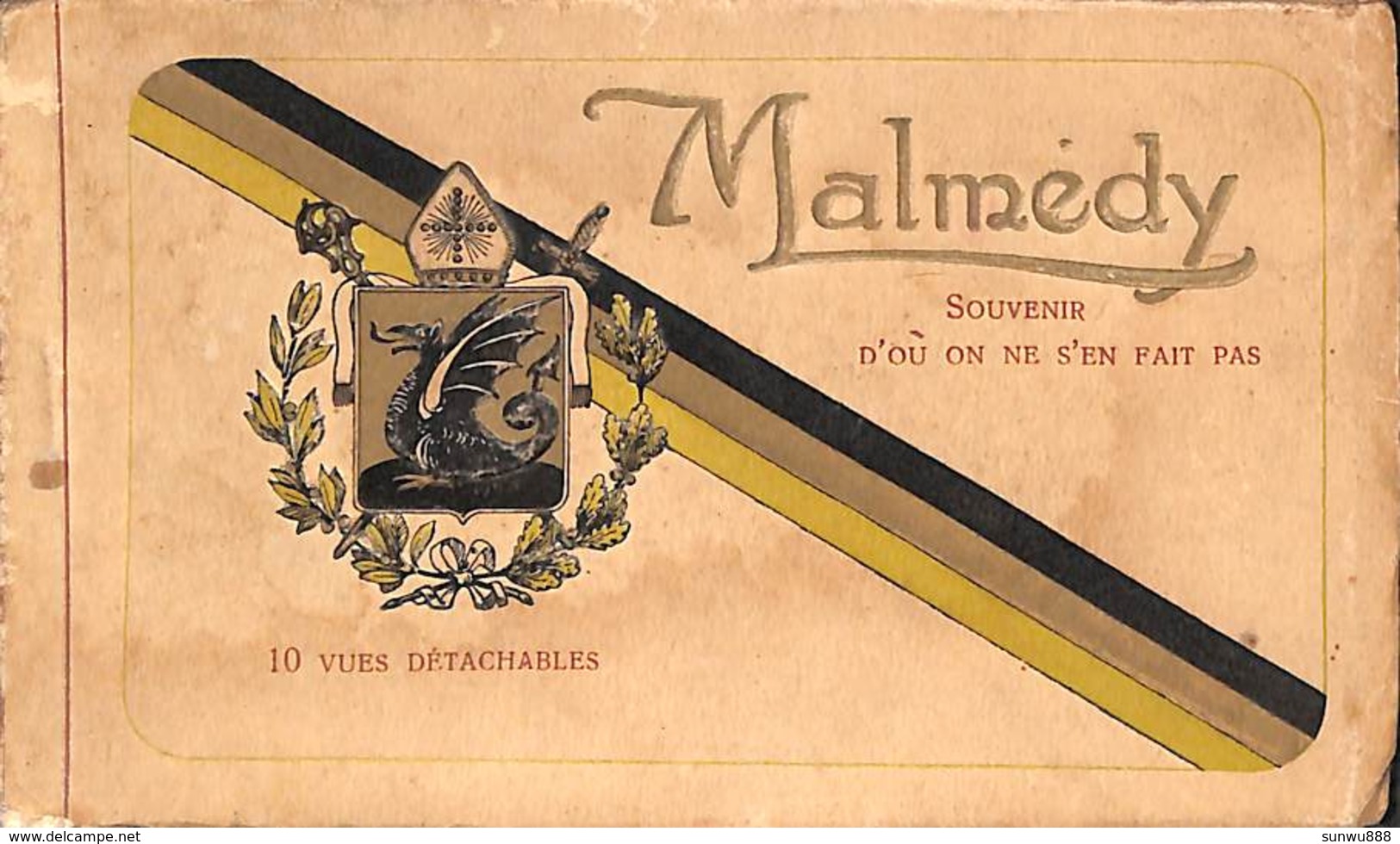 Malmedy - Carnet Complet 10 Vues "d'où On Ne S'en Fait Pas" Gare, Perron. Albert - Malmedy