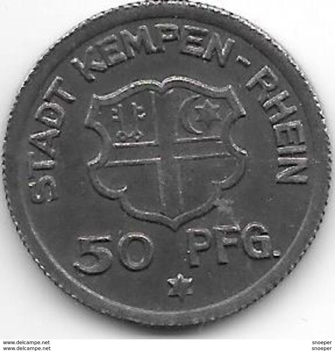 Notgeld Kempen A Rhein 50  Pfennig Thomas A Kempis 1921   6999.1 - Autres & Non Classés