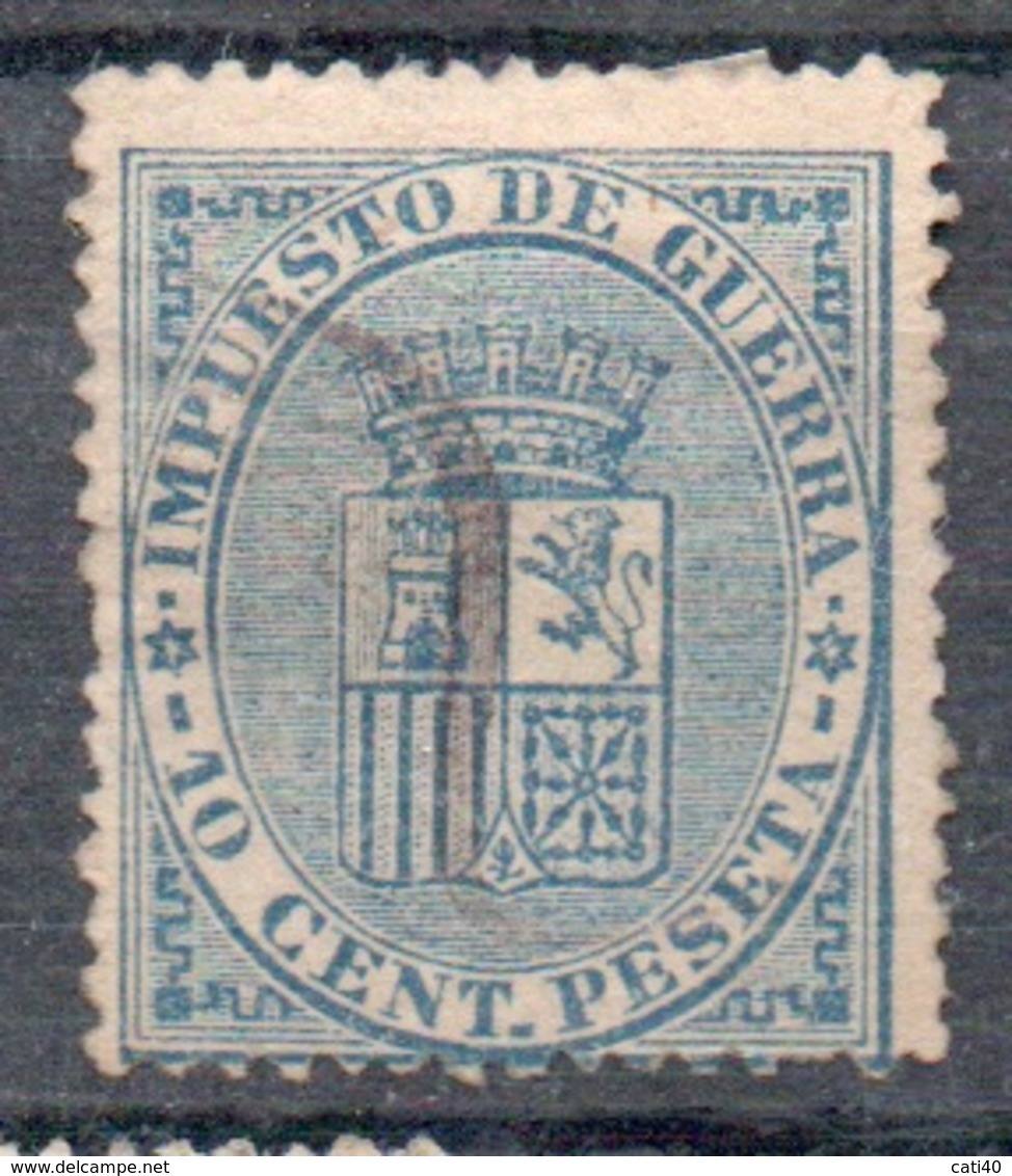 SPAGNA 1874 Imposta Di Guerra  10 C. Celeste - Used Stamps