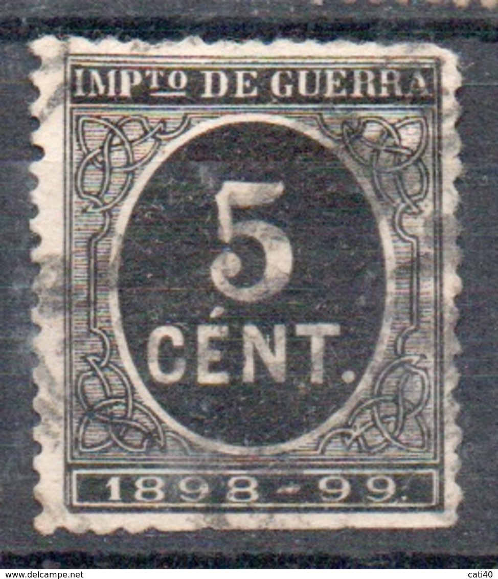 SPAGNA 1897 Imposta Di Guerra 5 C. - Used Stamps