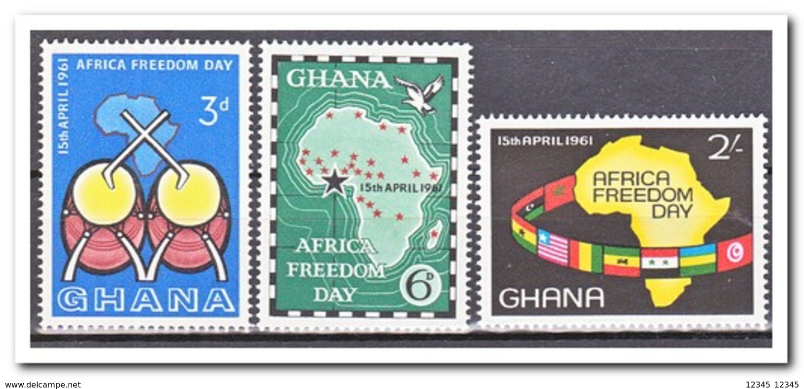 Ghana 1961, Postfris MNH, Day Of African Freedom - Ghana (1957-...)