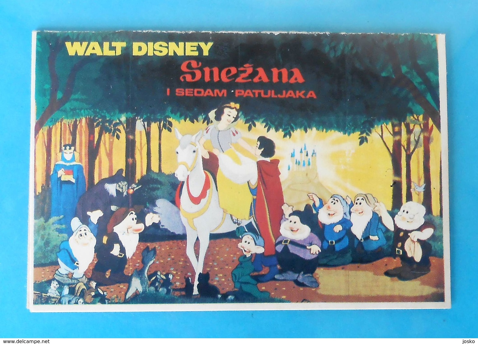 SNOW WHITE AND THE SEVEN DWARFS .... Yugoslavian Vintage Small School Timetable * Walt Disney - Europe