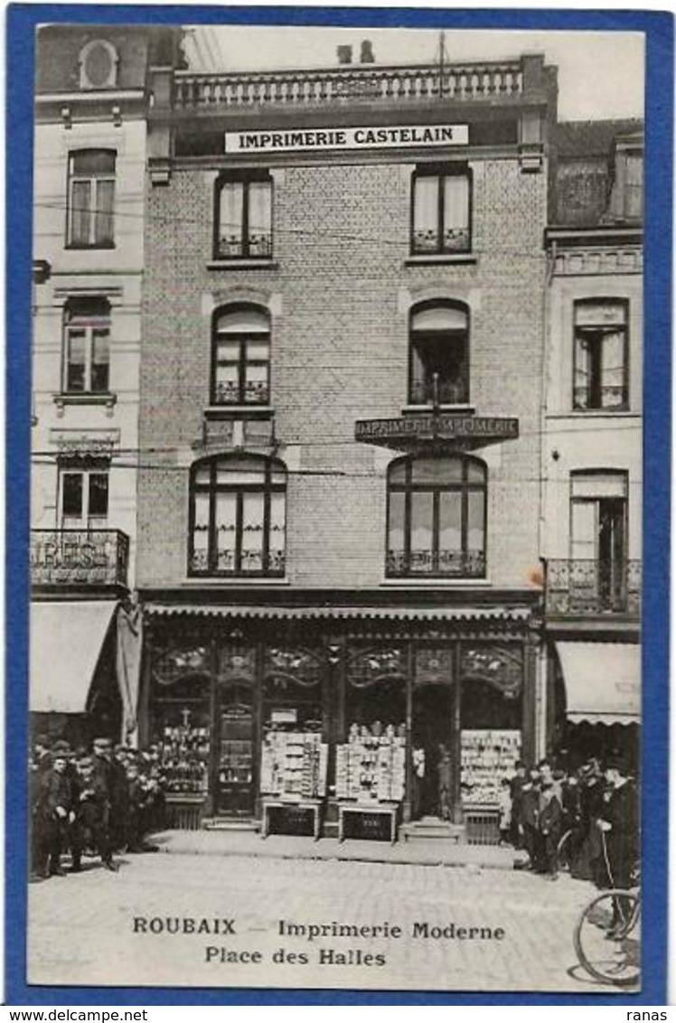 CPA Nord Roubaix Marchand De Cartes Postales Imprimerie Shop Front Non Circulé - Roubaix