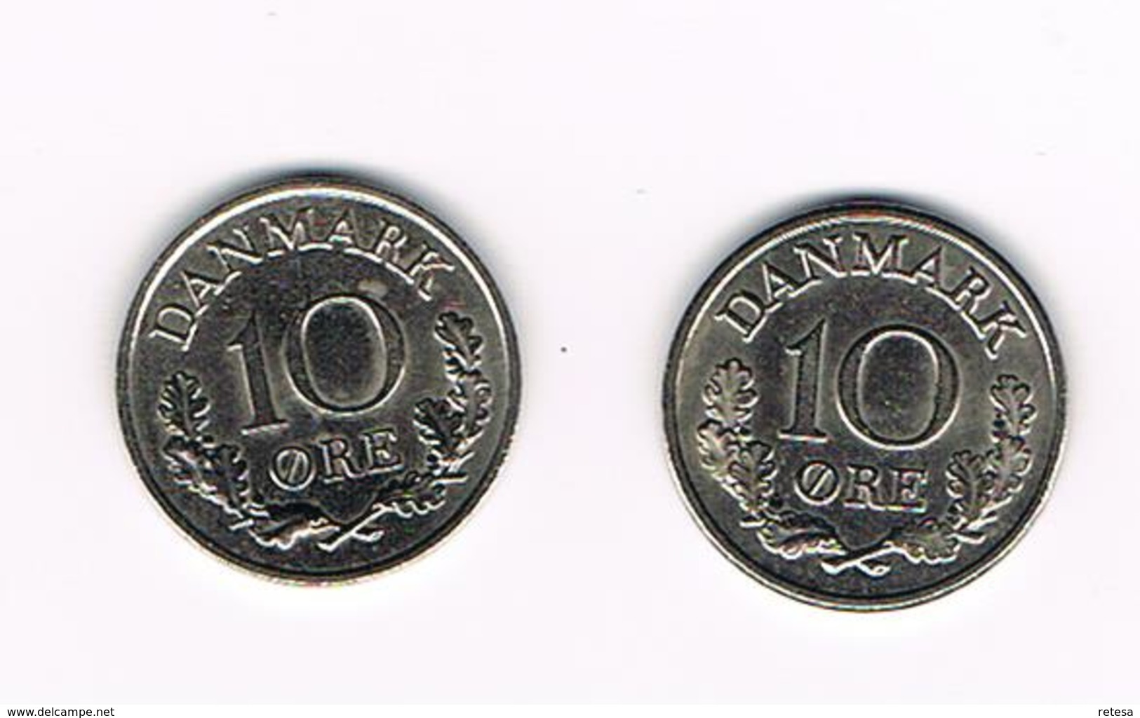 DENEMARKEN 2 X 10 ORE  1962/70 - Denmark
