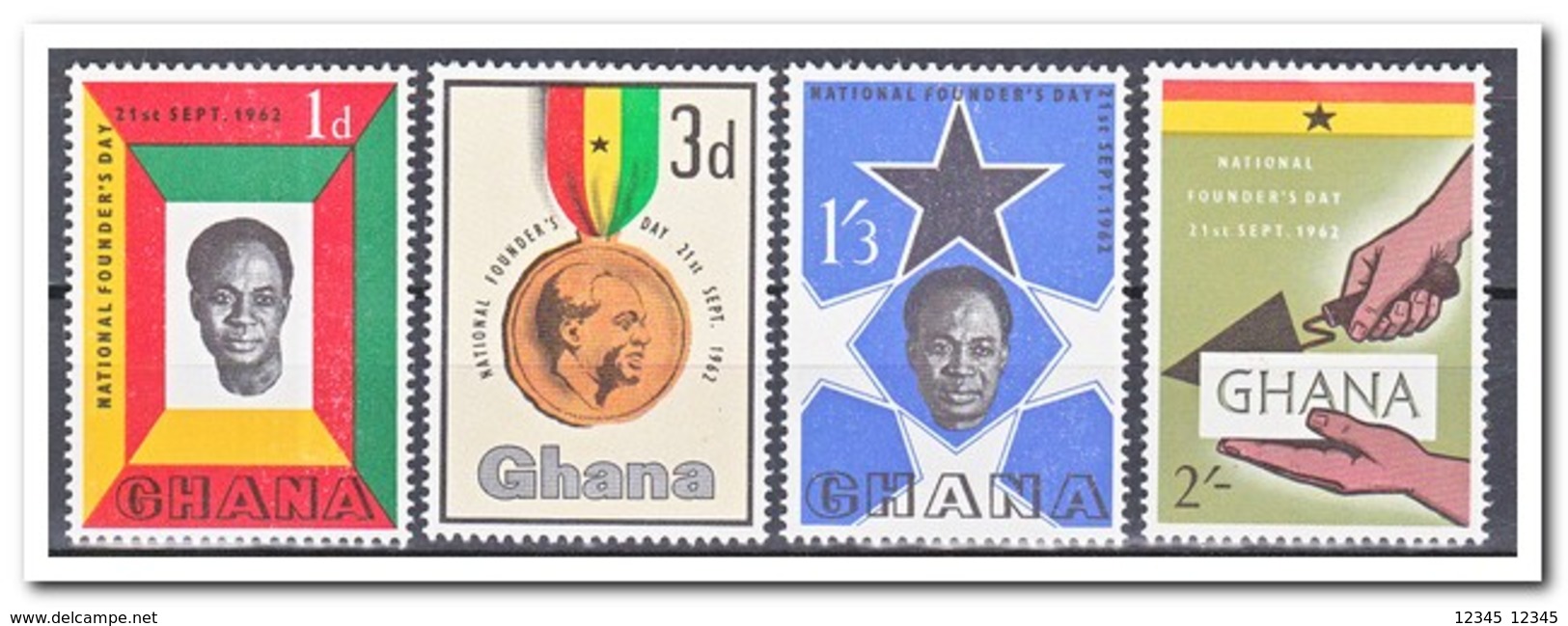 Ghana 1962, Postfris MNH, Day Of The Founder Of The Nation - Ghana (1957-...)