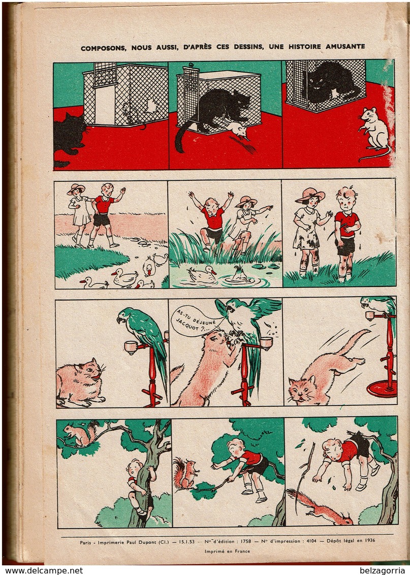 LES ENFANTS et LES BÊTES par Mme HELIER - MALAURIE, Directrice d'Ecole - Illustrations Armand RAPENO - VOIR SCANS