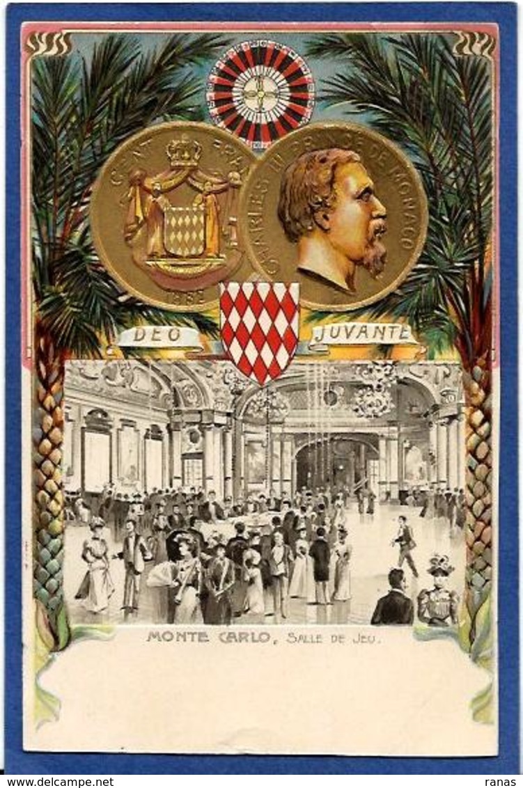 CPA Monaco Monte Carlo Casino Gaufré Embossed Non Circulé - Monte-Carlo