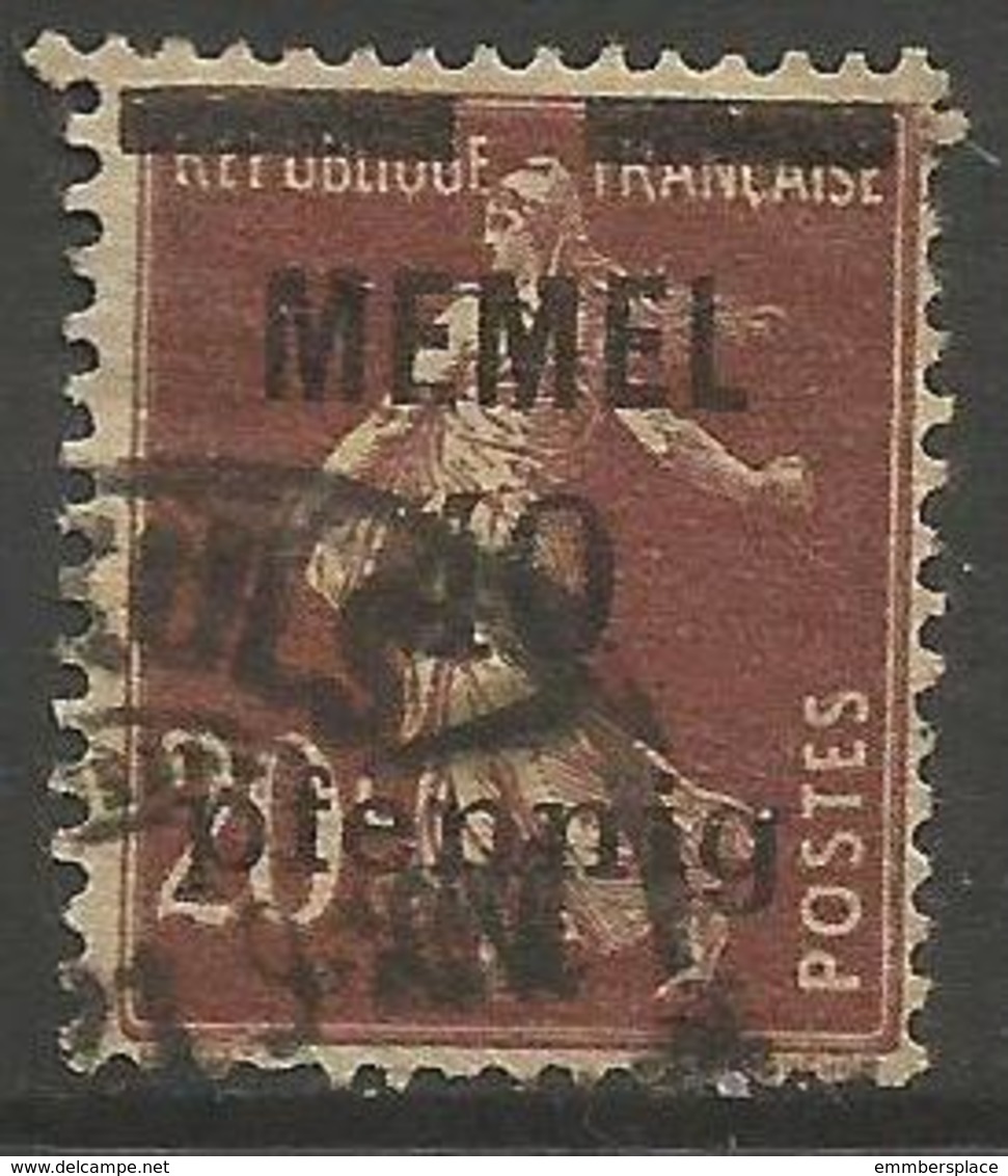 Memel (Klaipeda) - 1920 Sower Overprint 40pf/20c Used   Mi 22  Sc 22 - Used Stamps