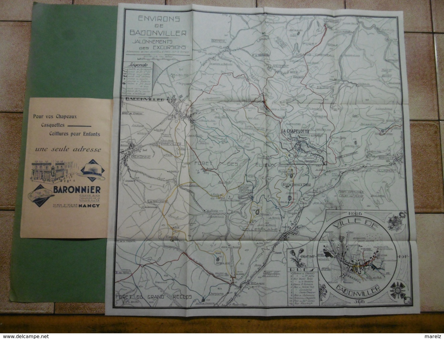 Carte Des Environs De BADONVILLER 54 Meurthe-et-Moselle - Mapas Geográficas