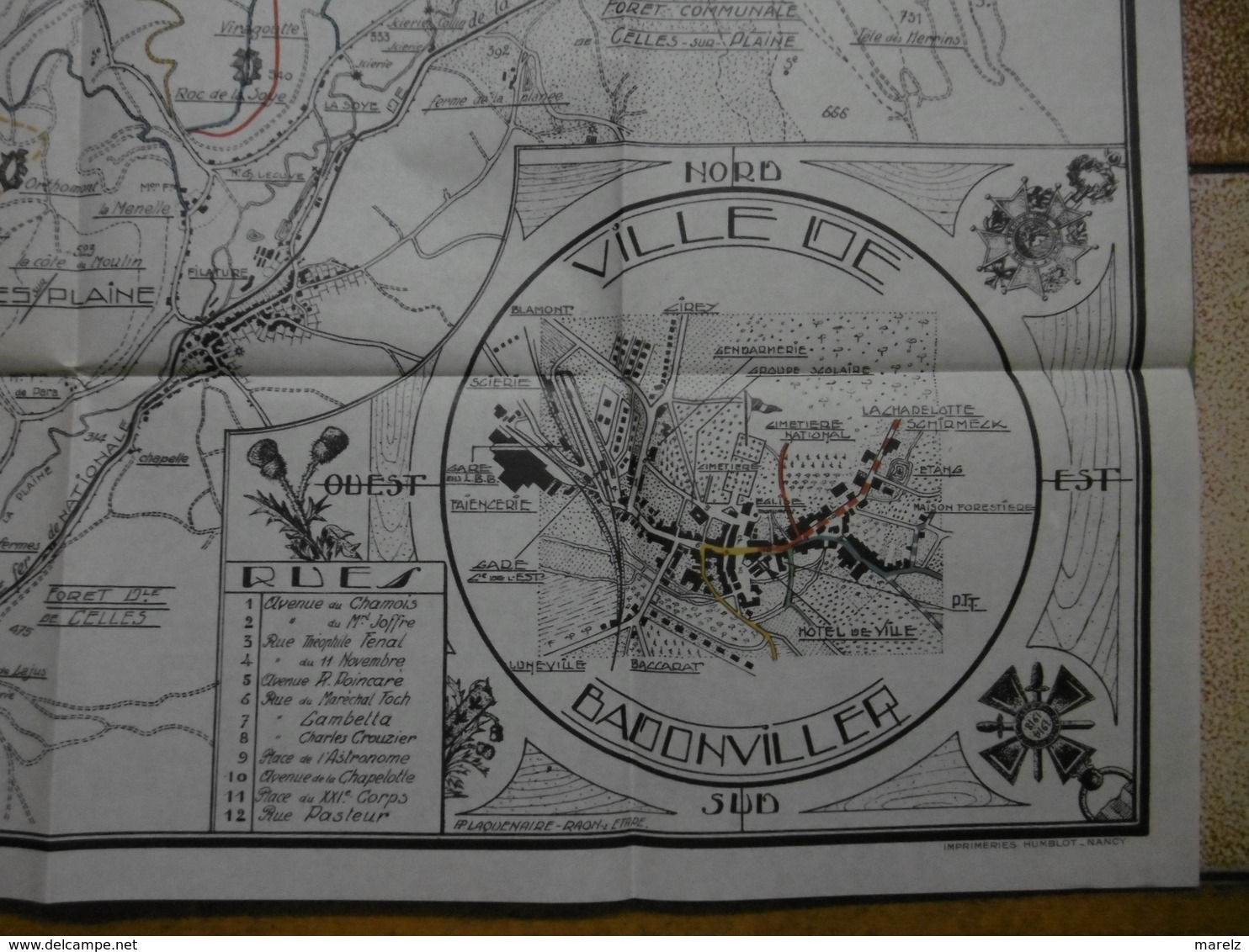 Carte Des Environs De BADONVILLER 54 Meurthe-et-Moselle - Mapas Geográficas