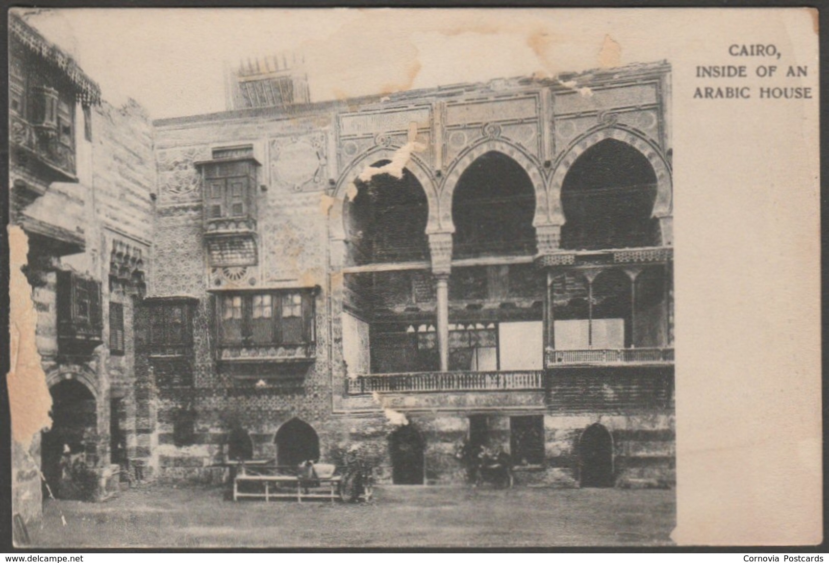 Inside Of An Arabic House, Cairo, C.1905 - U/B Postcard - Le Caire