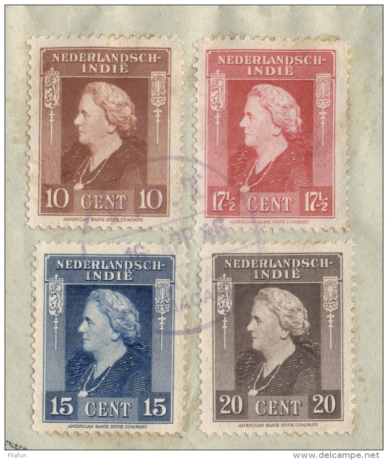 Nederlands Indië - 1946 - 13 Zegels (complete Set) Met Stempel PTT Batavia-C (AMACAB) En Prinses Margriet Hospitaal - Nederlands-Indië