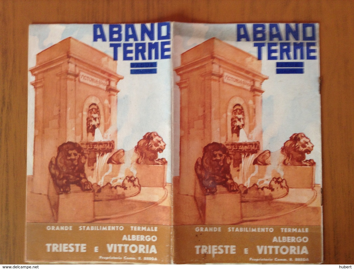 Ancien Dépliant Touristique Abano Terne Grand Hôtel Trieste Et Victoria - Dépliants Turistici