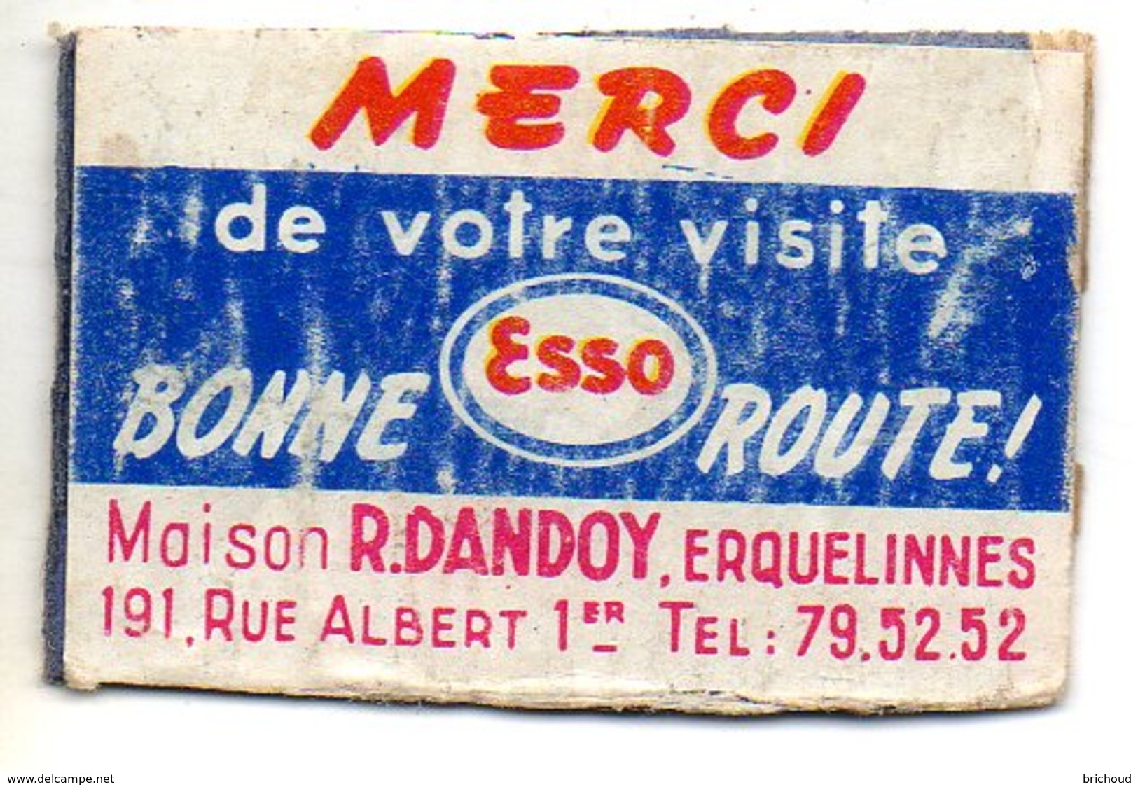 Esso Dandoy Erquelinnes - Matchbox Labels
