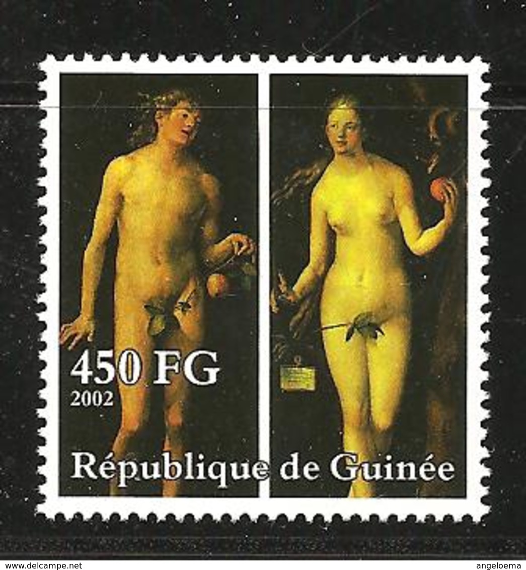 GUINEA - 2002 ALBERT DURER Adamo Ed Eva (museo Del Prado, Madrid) Nuovo** MNH - Christianity