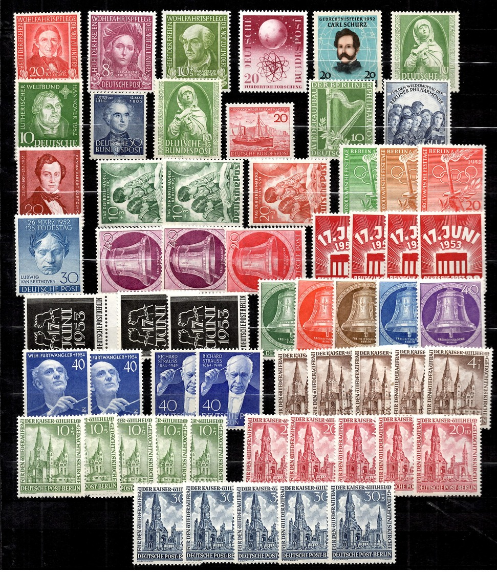 Allemagne/RFA Et Berlin Belle Collection Neufs ** MNH 1949/1955. Bonnes Valeurs. TB. A Saisir! - Neufs