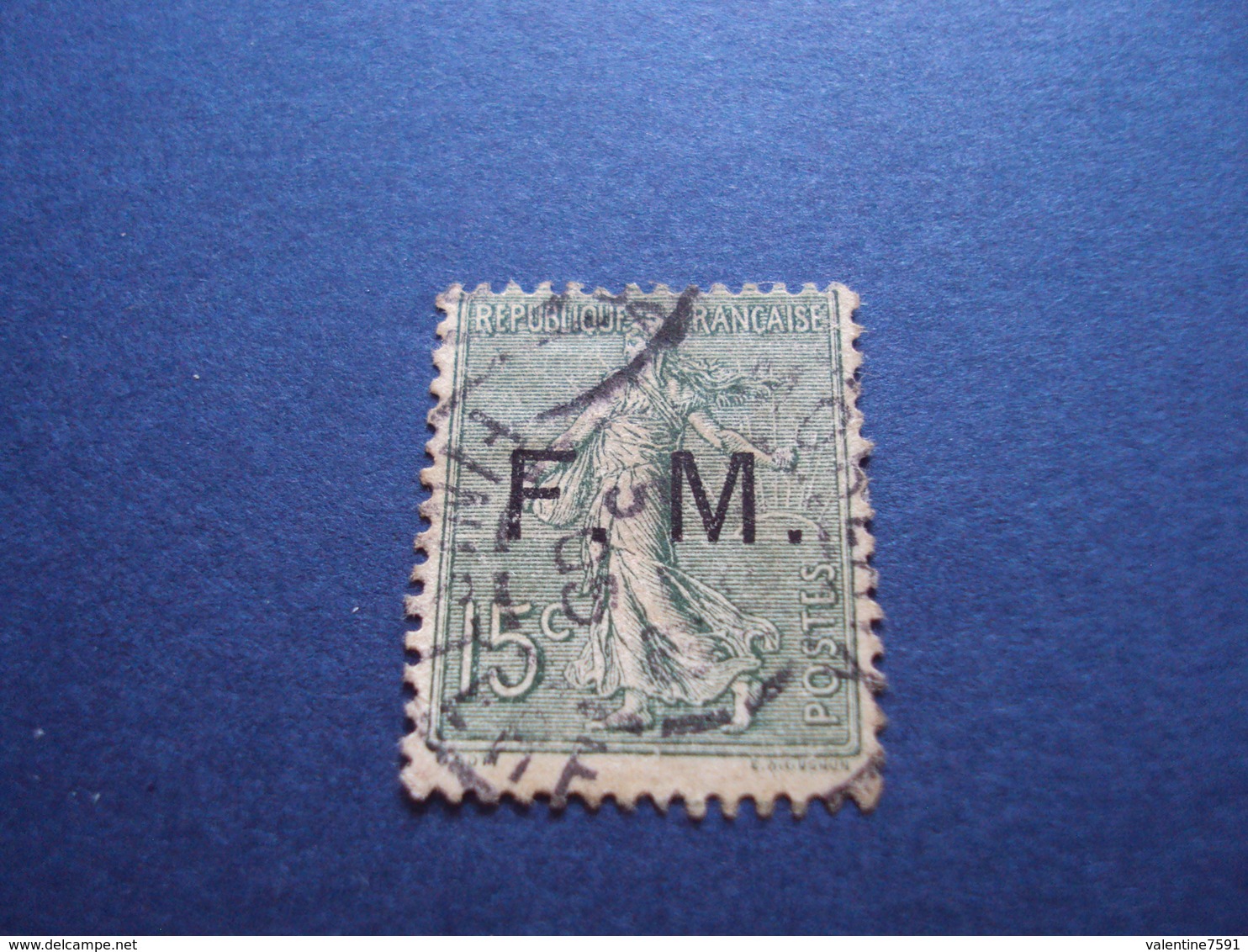 1904   -timbre Oblitéré N°3  - F.M.-"  15c Vert Olive       "    Cote    7          Net    2.4 - Timbres De Franchise Militaire