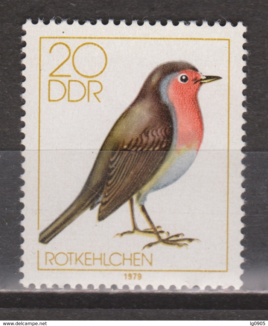 Duitsland Allemagne Germany DDR MNH ; Roodborst Petirrojo Red Breast Robin Rougegorge Familier Vogel Bird Ave Oiseau - Zangvogels