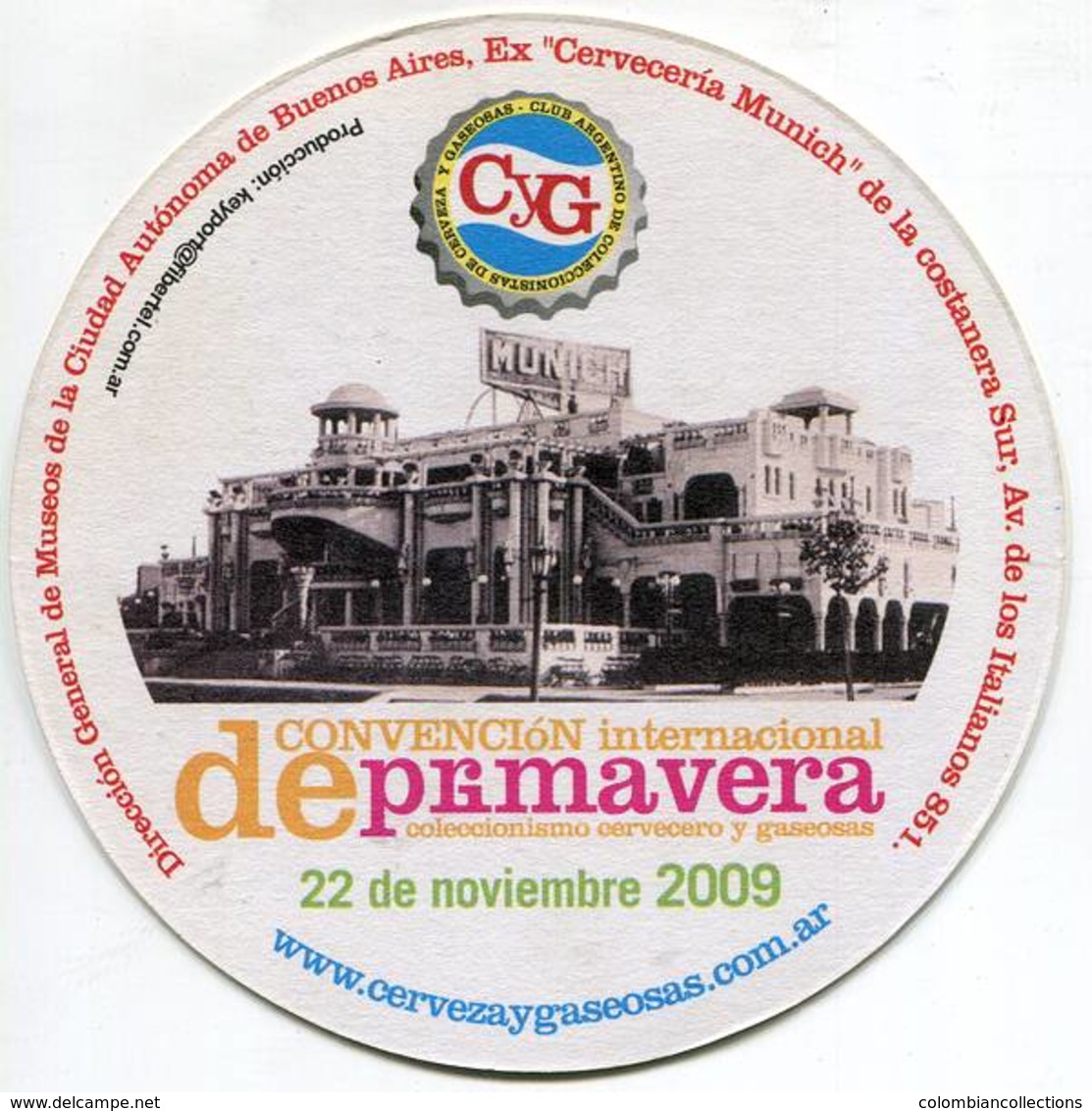 Lote A19, Argentina, Posavaso, Coaster, Montecristo, 2009 - Beer Mats