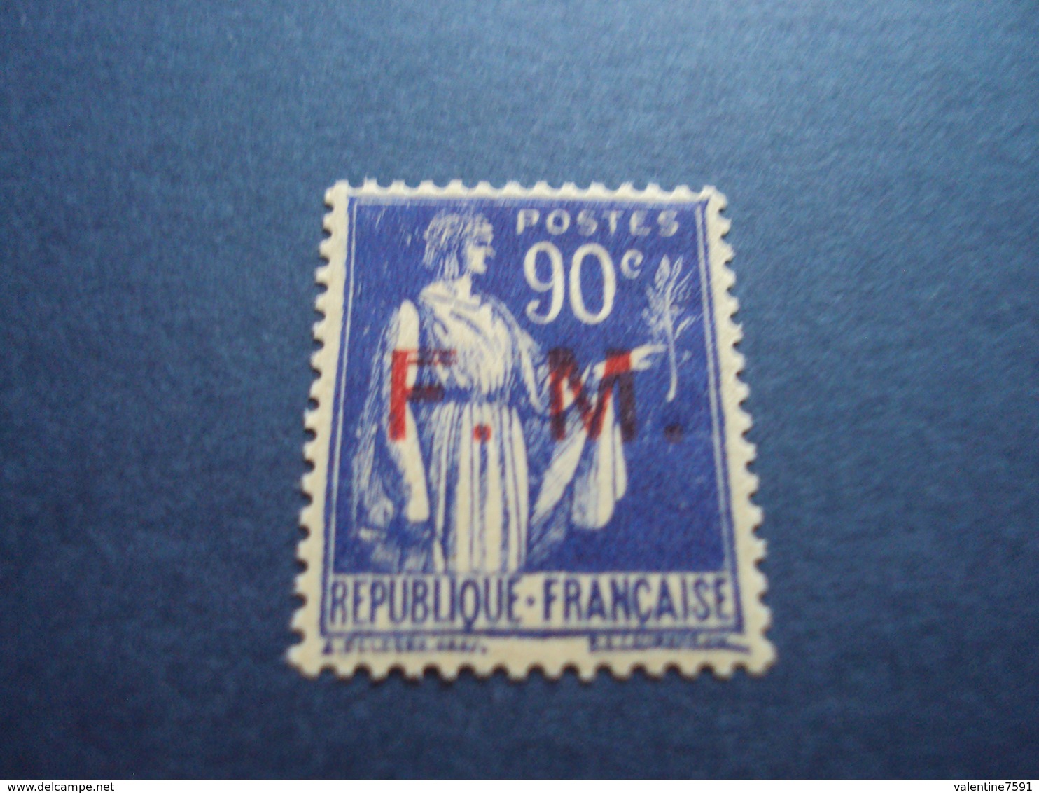 1939   -timbre Neuf,  TB,  N°9  - F.M.   -"90c Outremer         "    Cote   1           Net  0.30 - Timbres De Franchise Militaire