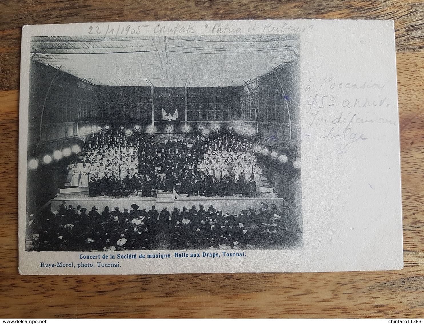 CP Tournai 1905 "Concert De La Société De Musique, Halle Aux Draps - Ruys-Morel" - Tournai