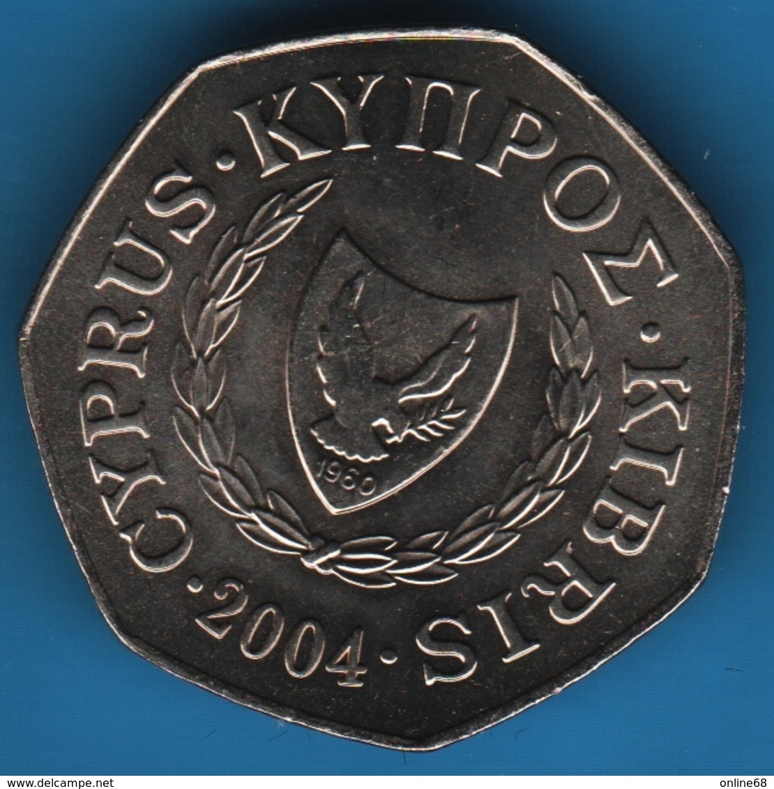 CYPRUS 50 CENTS 2004 KM# 66 - Chypre