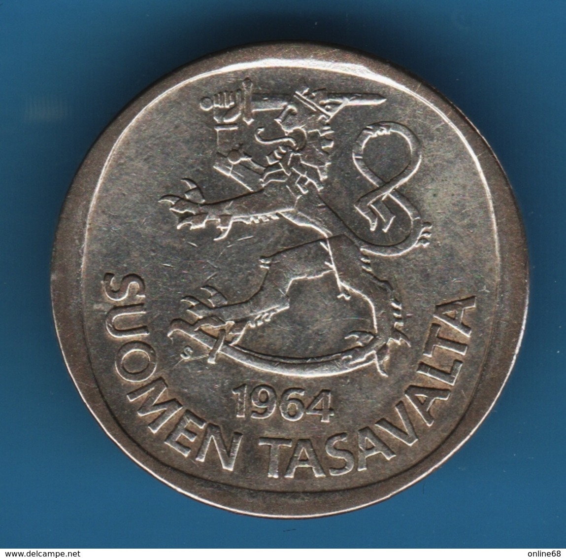 SUOMEN 1 MARKKA 1964 KM# 49 Argent SILVER  350‰ - Finland