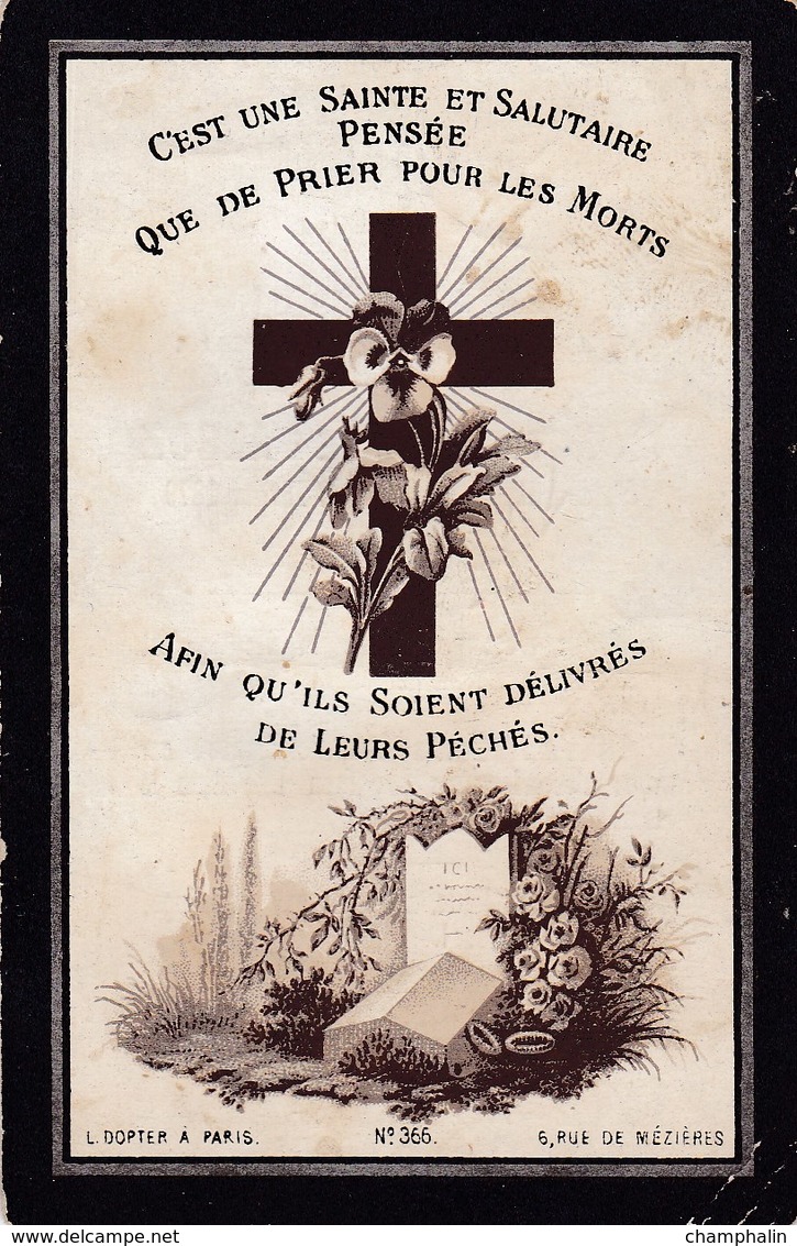 Faire-part De Décès - Mémento - Antoine-Marie Falcoz - Magny-la-Ville (21) - 8 Février 1879 - Avvisi Di Necrologio