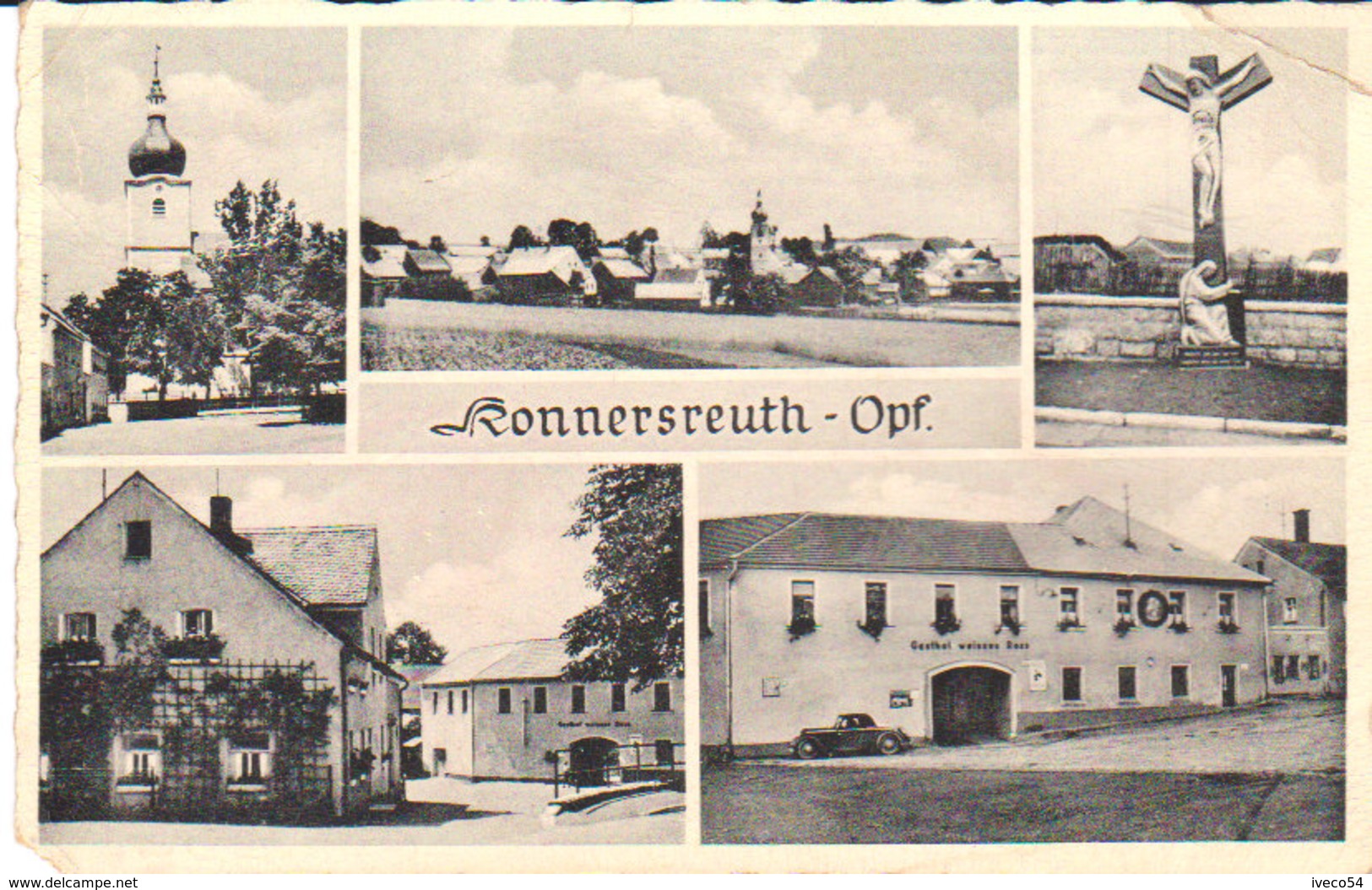 1955 Konnersreuth - Opf .  Gasthaus " Weisses  Ross " - Tirschenreuth