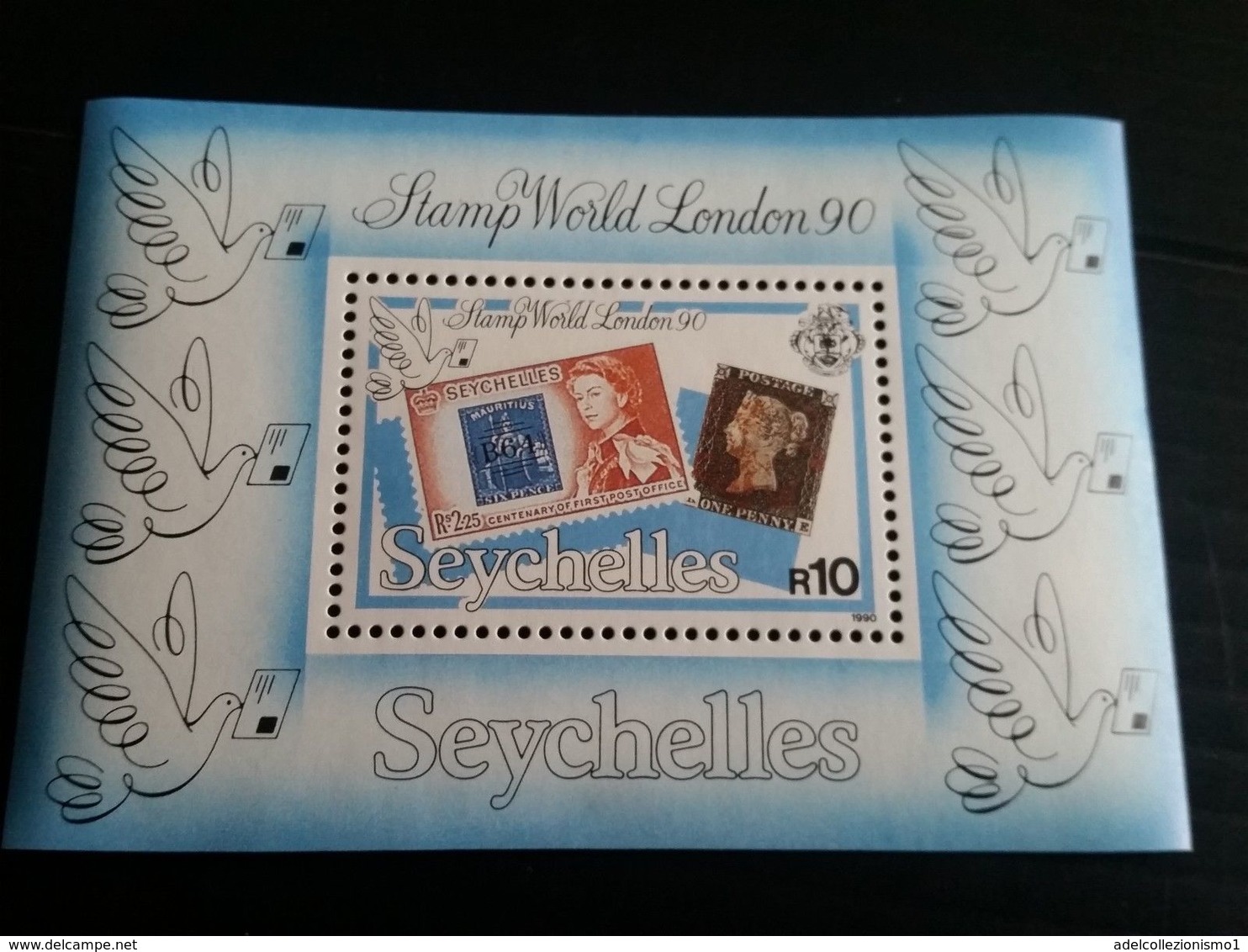 71742) Seychelles 1990 SSTAMP WORLD LONDON 90 FOGLIETTO MNH** - Seychelles (1976-...)