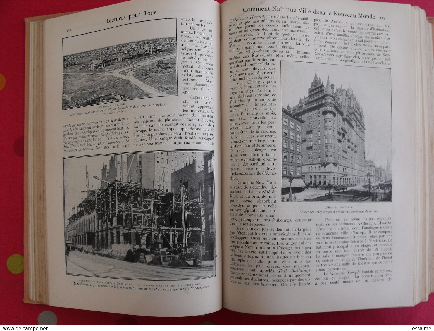 Lectures pour tous 1898-1899. Hachette reliure éditeur.  thibet torture panhard nézière japon shah perse chine tatouage