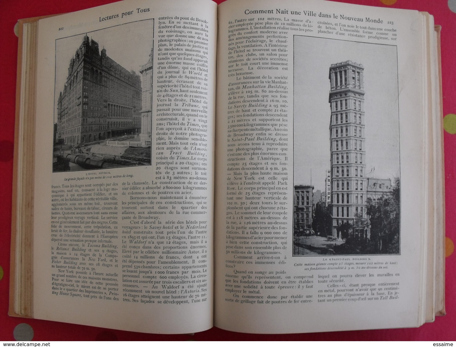 Lectures pour tous 1898-1899. Hachette reliure éditeur.  thibet torture panhard nézière japon shah perse chine tatouage