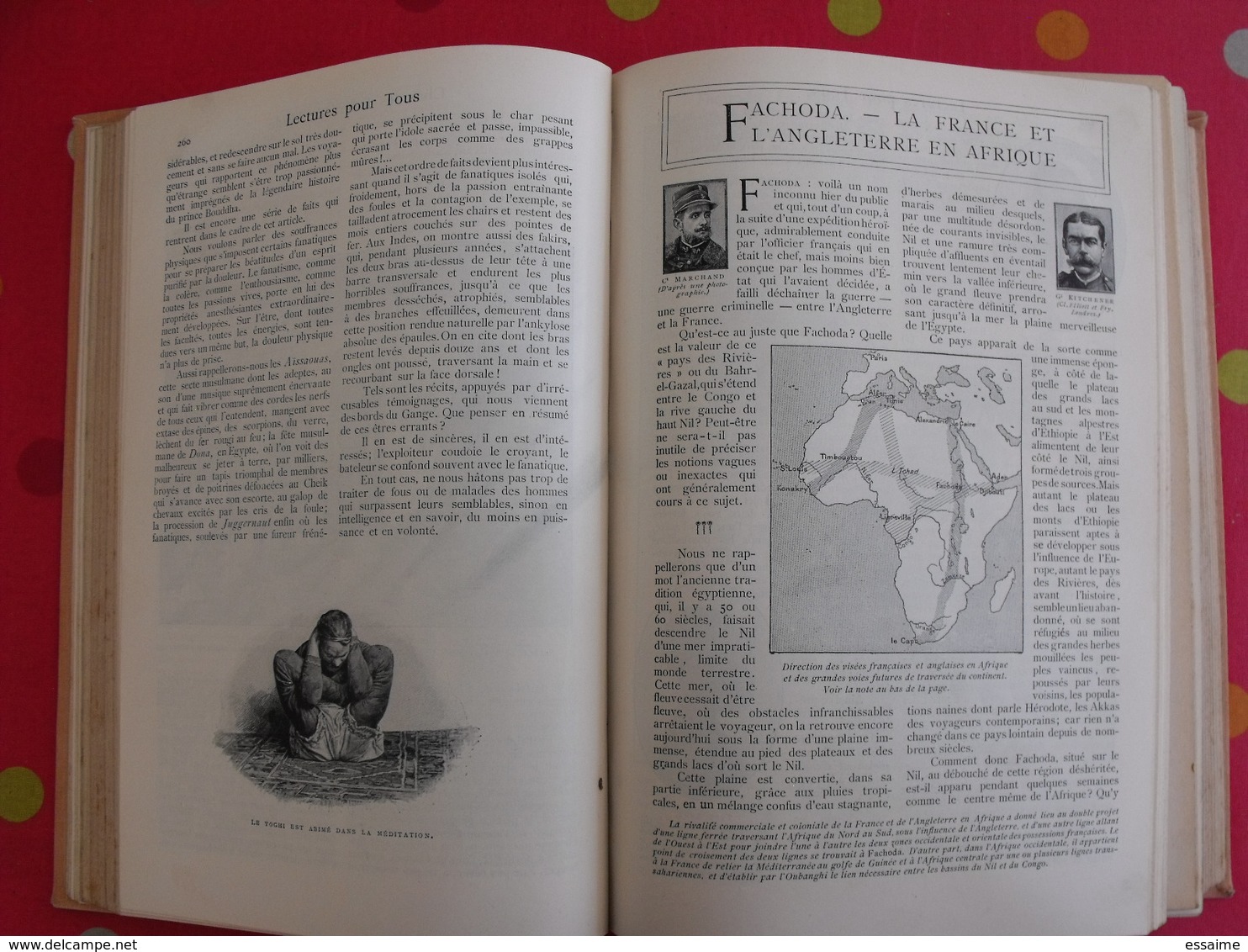 Lectures pour tous 1898-1899. Hachette reliure éditeur.  thibet torture panhard nézière japon shah perse chine tatouage