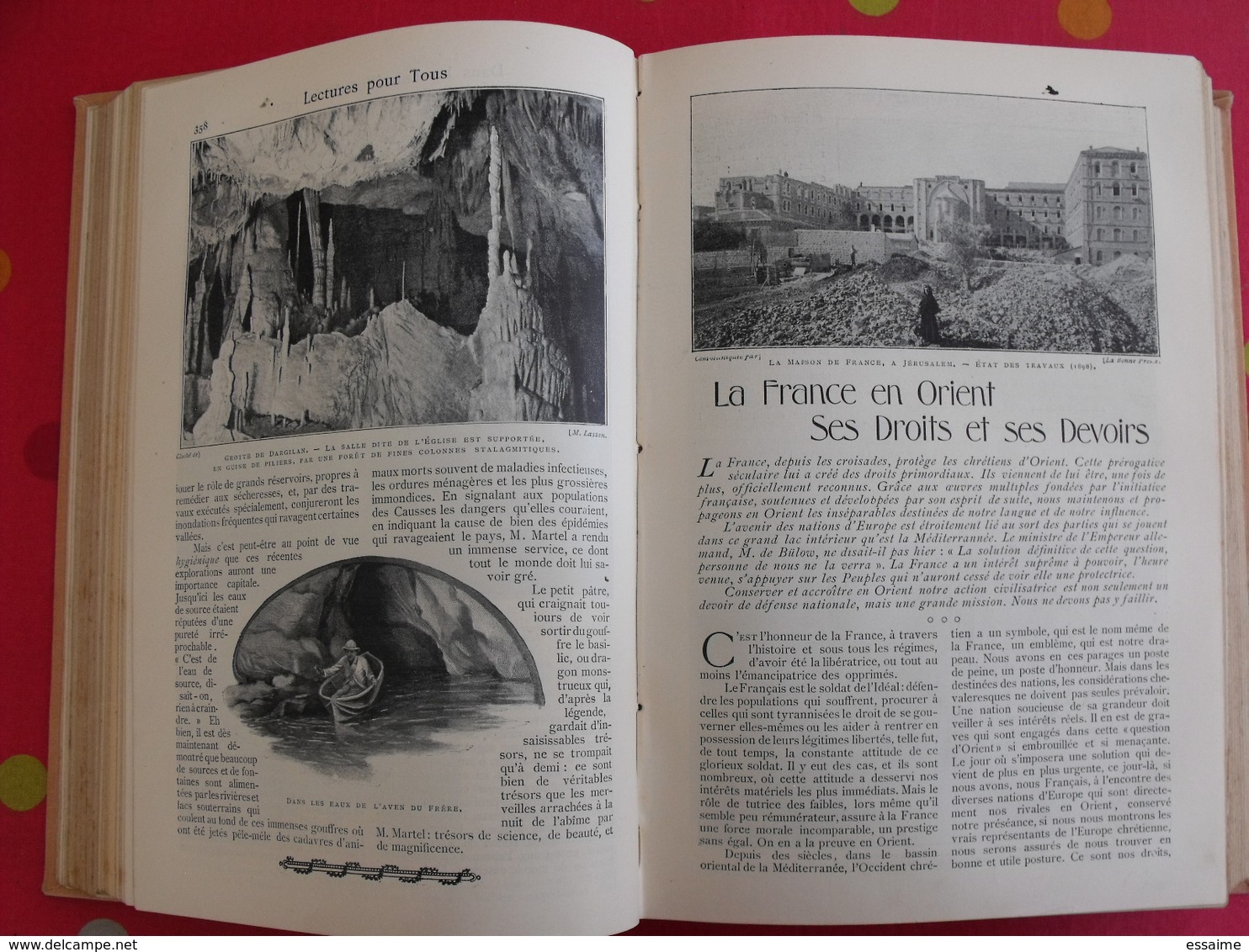 Lectures pour tous 1898-1899. Hachette reliure éditeur.  thibet torture panhard nézière japon shah perse chine tatouage