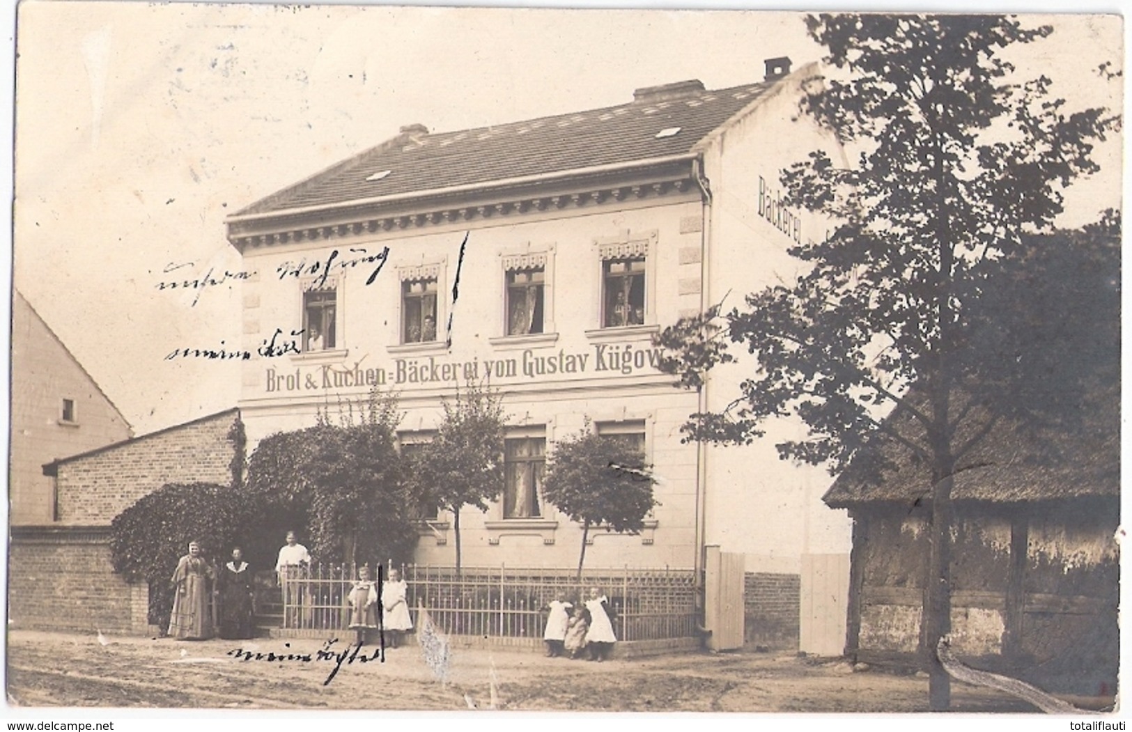 SCHÖNFLIESS Mühlenbecker Land Brot & Kuchen Bäckerei Von Gustav Kügow 31.12.1905 Gelaufen Original Private Fotokarte - Mühlenbeck