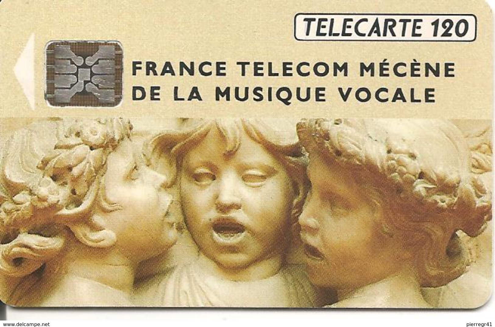 CARTE-120U -F292A.529-SC5-Sans Trou-10/92-MUSIQUE VOCAL-R°Brillant-V° N°5 Ge 00178-2 Zéro ENVERS-UTILISE-TBE- - 1992