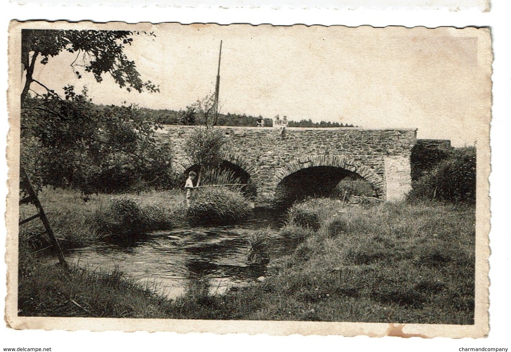 Porcheresse En Ardennes - Pont Du Moulin Sur L'Almache - Circulée - Edit. Maison Defoing - 2 Scans - Daverdisse