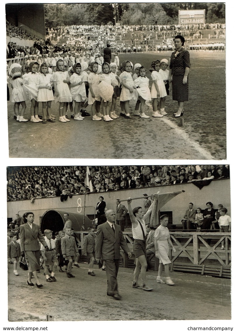 1950 Ou 1951 - Fête Au Stade - Bruxelles Saint Gilles - Photos 16,5 Cm X 12 Cm - 2 Scans - Lieux