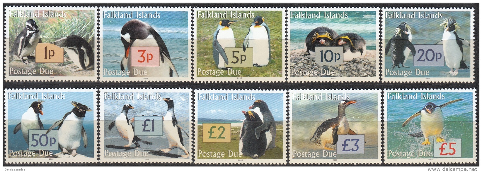 Falkland Islands 2005 Timbres Taxe Manchots Neuf ** - Falkland